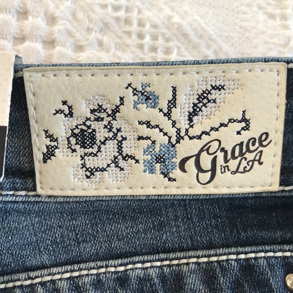 NWT Grace in LA capris/denim size 26 Easy Fit dark wash cowgirl country western - Picture 12 of 15